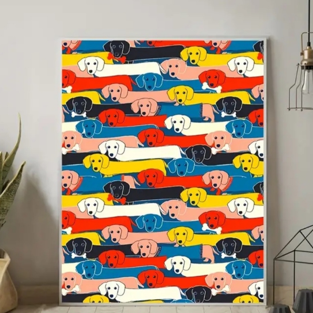 NWT MODERN DACHSHUND ART PRINT
